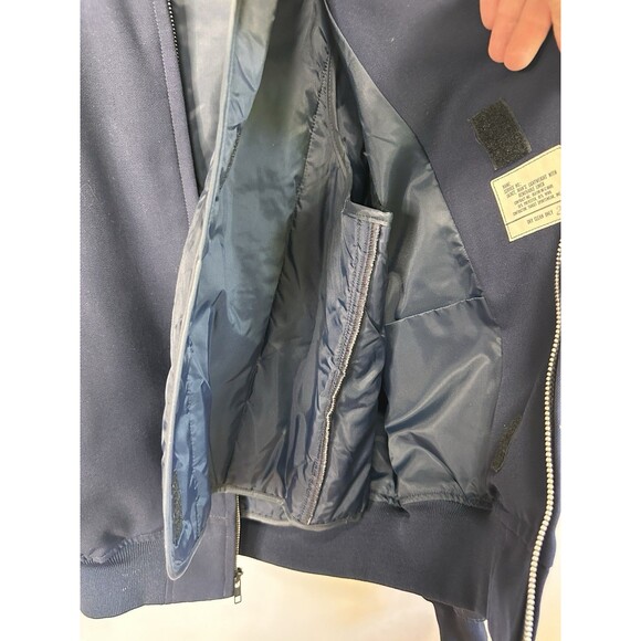 VINTAGE Military AF Jacket 43R POW Eagle  Removable Liner Navy BLUE - Picture 3 of 5